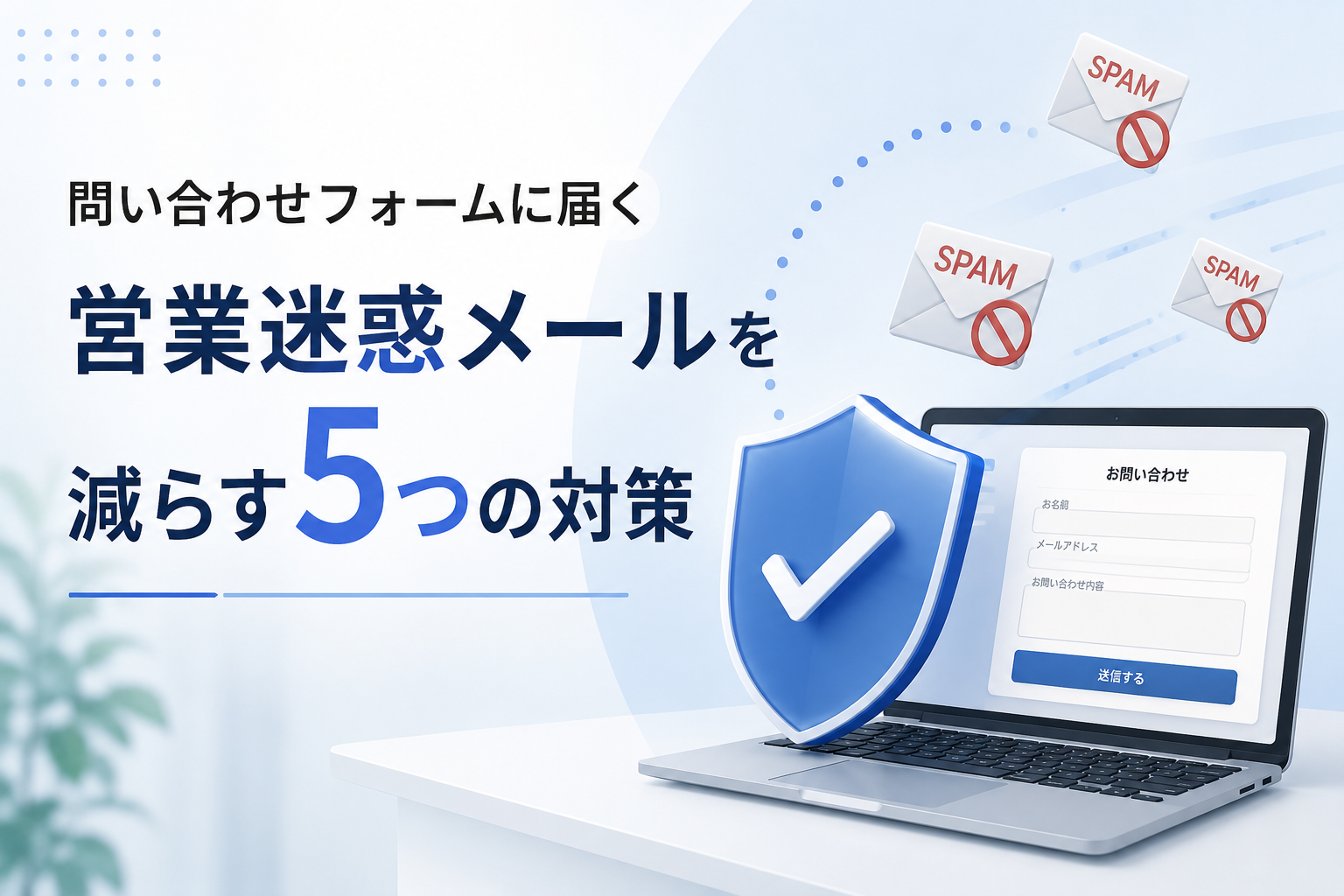 問い合わせフォームに届く営業迷惑メールを減らす対策